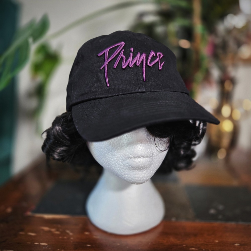 Prince Hat Estate‎ Official Approved Black Cotton Baseball Cap Purple Logo OS